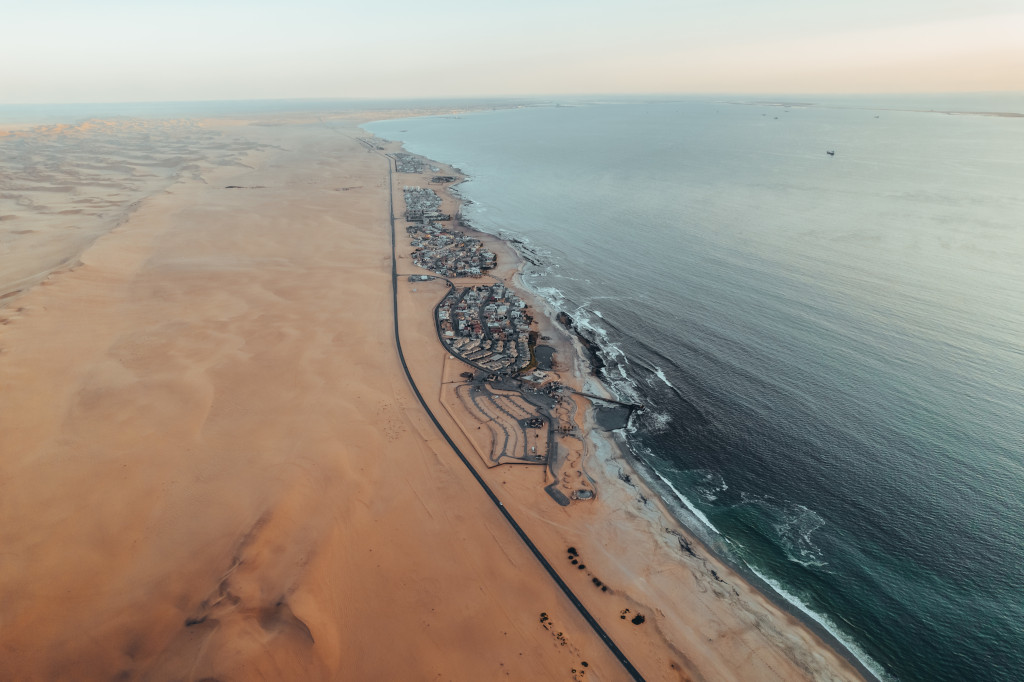 Aerial view of the desert in Namibia